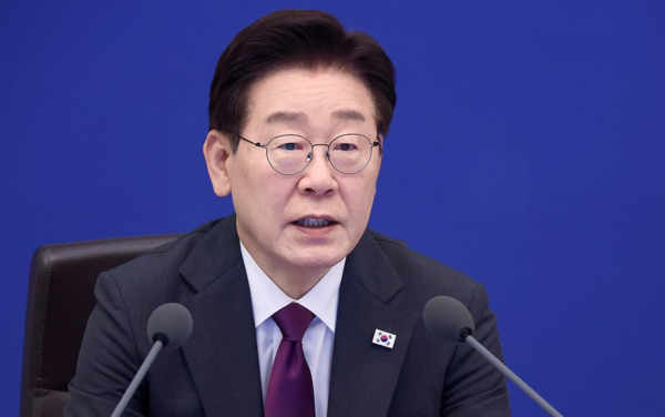 이재명 대통령이 21일 청와대에서 열린 수석보좌관회의에서 발언하고 있다. /사진=연합뉴스