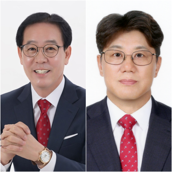 영덕군의회 조상준 의장(좌측), 박현규 부의장(우측). 사진=영덕군의회(포인트경제)