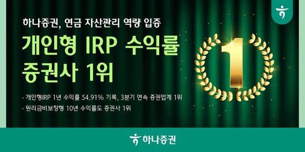 하나증권, 퇴직연금 장단기 수익률 석권 /하나증권