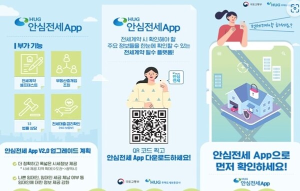 ​한국부동산원과 주택도시보증공사(HUG)가 임차인들이 주민센터를 직접 방문하지 않고도 스마트폰 애플리케이션을 통해 확정일자 부여 현황과 우선변제권 효력을 실시간으로 조회할 수 있는 서비스를 제공한다. 사진은 관련 홍보 안내문. /주택도시보증공사