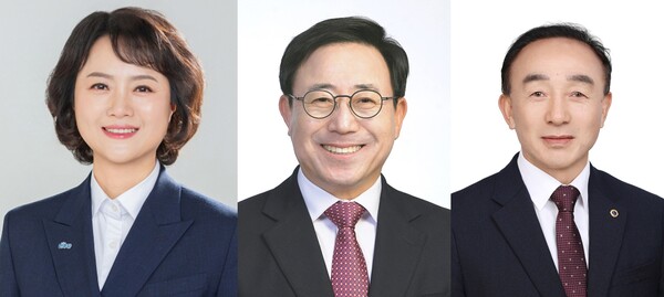 사진 왼쪽부터 박현주·강민승·김창우 경남도의원. /경남도의회