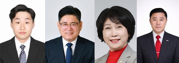 (사진 왼쪽부터) 안도영·강대규·허윤옥·손철익 김해시의원. /김해시의회